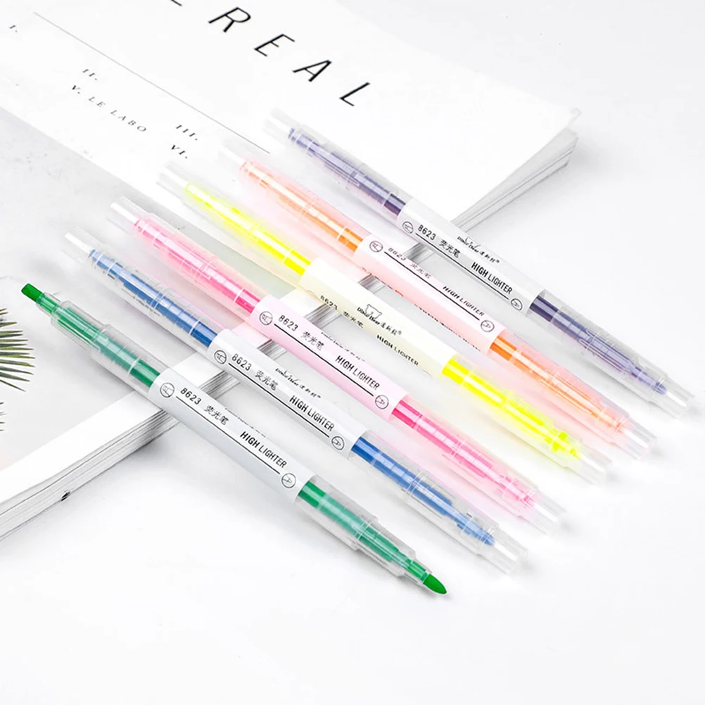 6pcs Double Ended Highlighter Fluorescent Pens Bright Color Waterproof Smooth Writing Vibrant Ink Marker For School Notes Office
6pcs Double Ended Highlighter Fluorescent Pens Bright Color Waterproof Smooth Writing Vibrant Ink Marker For School Notes Office