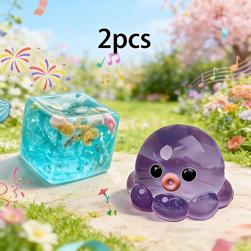 2pcs Ocean And Octopus Squeeze Toys, 3D Cartoon Desk Ornaments for Stress Relief, Infinite Toys, for Relaxing Mind And Body, Classroom Office Party Gifts, Birthday Presents, School Prizes, Healing Green Jelly Texture Toys
2pcs Ocean And Octopus Squeeze Toys, 3D Cartoon Desk Ornaments for Stress Relief, Infinite Toys, for Relaxing Mind And Body, Classroom Office Party Gifts, Birthday Presents, School Prizes, Healing Green Jelly Texture Toys