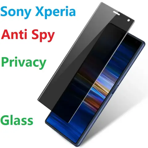3D Privacy Screen Protectors For Sony Xperia 1 10 Vii 5 10 Ace II III IV V lite Anti-spy Glass For 10 plus Pro I L4 L3 1 10 VI