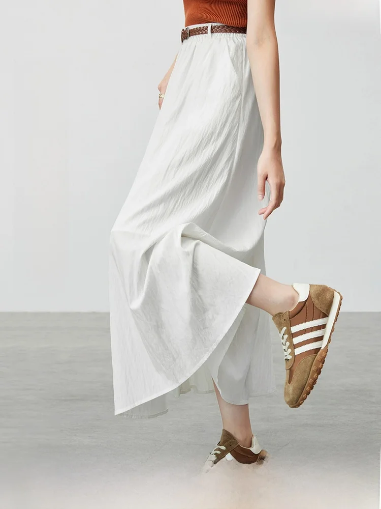 White A-Line Midi Skirt Women's Spring 2026 Fashion Leather Waist Belt Half-length City Commute Simple Style Pleated Skirt
White A-Line Midi Skirt Women's Spring 2026 Fashion Leather Waist Belt Half-length City Commute Simple Style Pleated Skirt