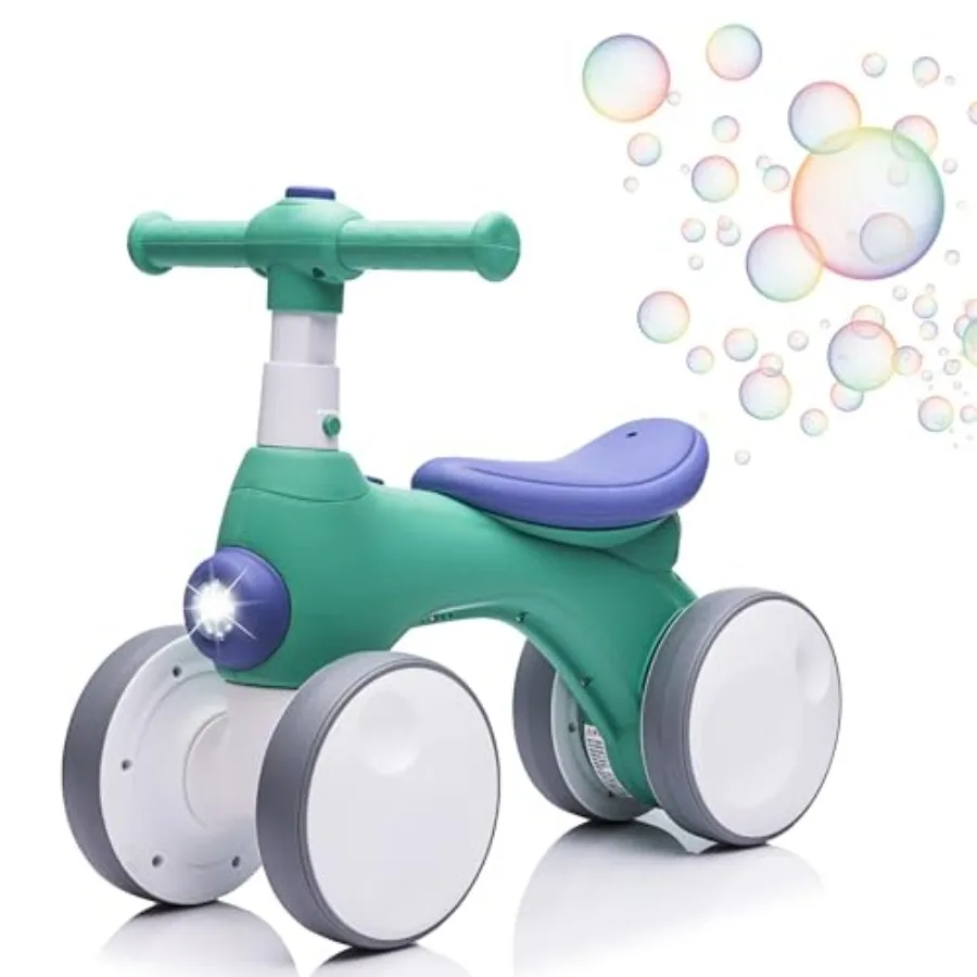 Baby Balance Bike for 12-36 Months: Plastic, Red, Music/Lights/Bubble Machine 4-Wheel Stability for Safe Indoor/Outdoor Riding
Baby Balance Bike for 12-36 Months: Plastic, Red, Music/Lights/Bubble Machine 4-Wheel Stability for Safe Indoor/Outdoor Riding
