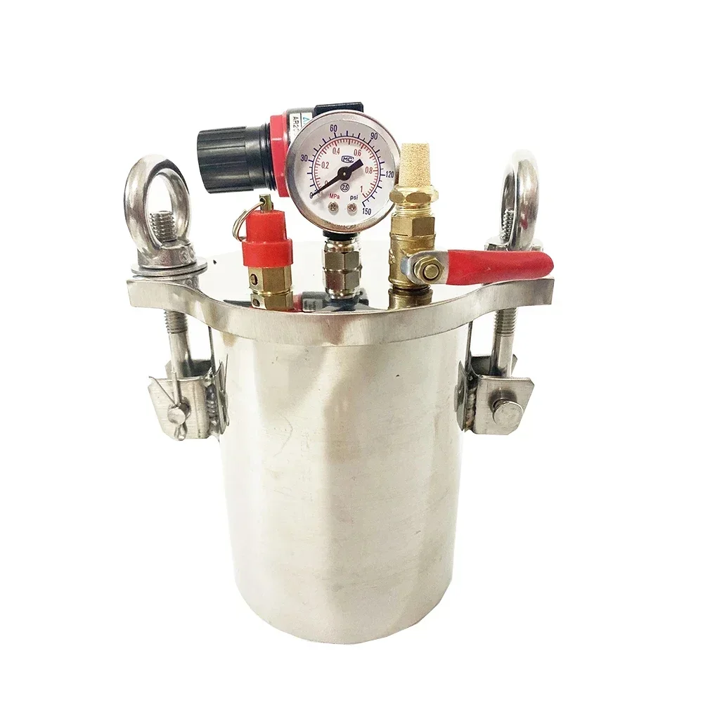 Dispenser Pressure Tank 304 Stainless Steel Pressure Barrel Dispensing Valve Fluid Dispensing Storage Bucket 1L
Dispenser Pressure Tank 304 Stainless Steel Pressure Barrel Dispensing Valve Fluid Dispensing Storage Bucket 1L