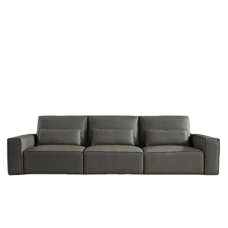 Living room first layer cowhide high backrest tofu block sofa Italian minimalist three-person straight row household sofa
Living room first layer cowhide high backrest tofu block sofa Italian minimalist three-person straight row household sofa