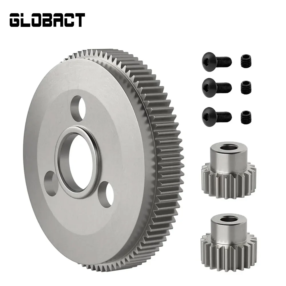 GLOBACT Steel 86T Spur Gear with 19T 21T Pinions Gears for Slash 2WD Rustler 2WD Stampede 2WD 1/10 RC Upgrade Parts
GLOBACT Steel 86T Spur Gear with 19T 21T Pinions Gears for Slash 2WD Rustler 2WD Stampede 2WD 1/10 RC Upgrade Parts