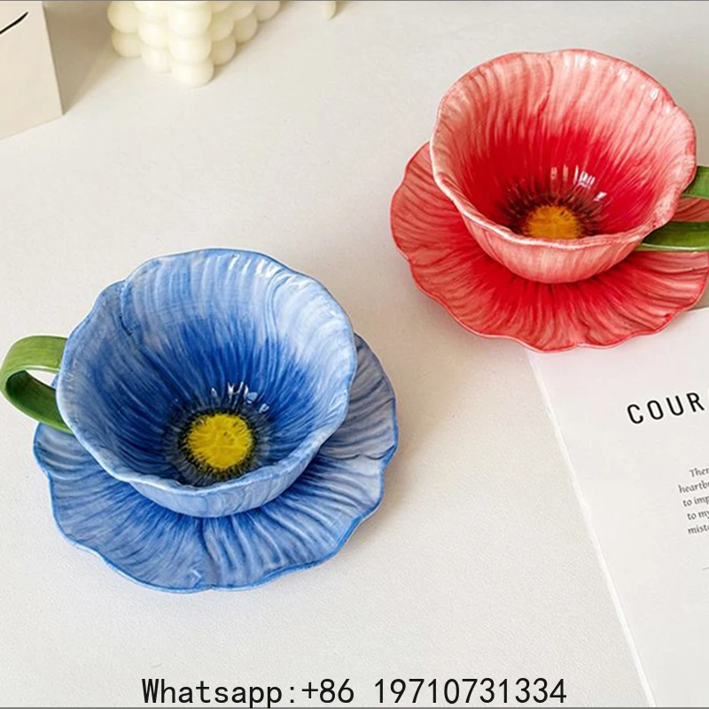 Creative Ceramic Coffee Mug Saucer Three-dimensional Flower Decoration Cup Delicate Latte Coffee Cup Home Breakfast Oatmeal Mug
Creative Ceramic Coffee Mug Saucer Three-dimensional Flower Decoration Cup Delicate Latte Coffee Cup Home Breakfast Oatmeal Mug