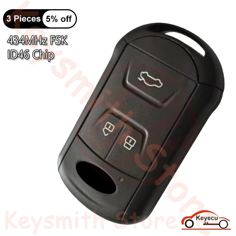 KEYECU 3 Buttons FSK 434MHz ID46 Chip for Chery Tiggo 5 Tiggo 7 Tiggo 8 Arrizo 5 6 7 Auto Smart Remote Key Fob OEM Board
KEYECU 3 Buttons FSK 434MHz ID46 Chip for Chery Tiggo 5 Tiggo 7 Tiggo 8 Arrizo 5 6 7 Auto Smart Remote Key Fob OEM Board