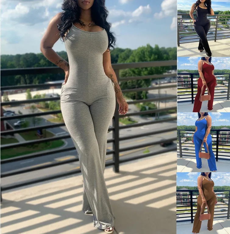 Women's XS-5XL size New women's jumpsuit with summer U-neck strap and sleeveless pocket design for casual jumpsuit
Women's XS-5XL size New women's jumpsuit with summer U-neck strap and sleeveless pocket design for casual jumpsuit