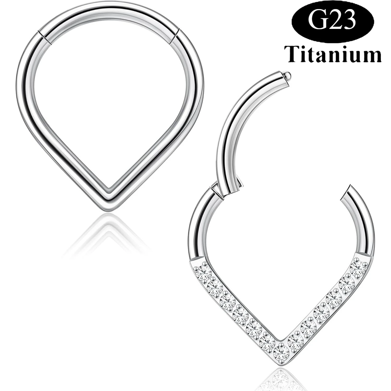 Bobisty 2Pcs G23 Titanium Nose Ring Hoop Earrings for Women Men Teardrop Septum Ring Hypoallergenic Tragus Daith Piercing Jewel
Bobisty 2Pcs G23 Titanium Nose Ring Hoop Earrings for Women Men Teardrop Septum Ring Hypoallergenic Tragus Daith Piercing Jewel