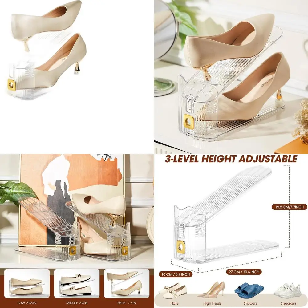 Компактная регулируемая полка-органайзер для обуви для шкафа — 24-парное решение для хранения обуви
Компактная регулируемая полка-органайзер для обуви для шкафа — 24-парное решение для хранения обуви