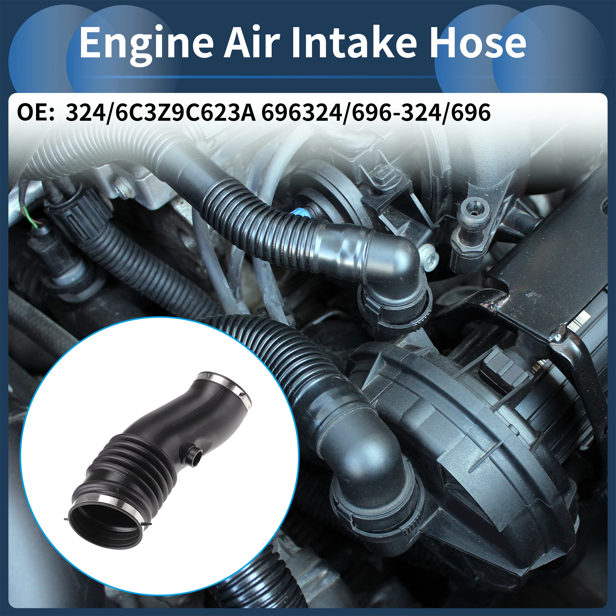 X AUTOHAUX Engine Air Intake Hose for Ford F-250 Air Intake Duct No.696324 Rubber Clamp
X AUTOHAUX Engine Air Intake Hose for Ford F-250 Air Intake Duct No.696324 Rubber Clamp
