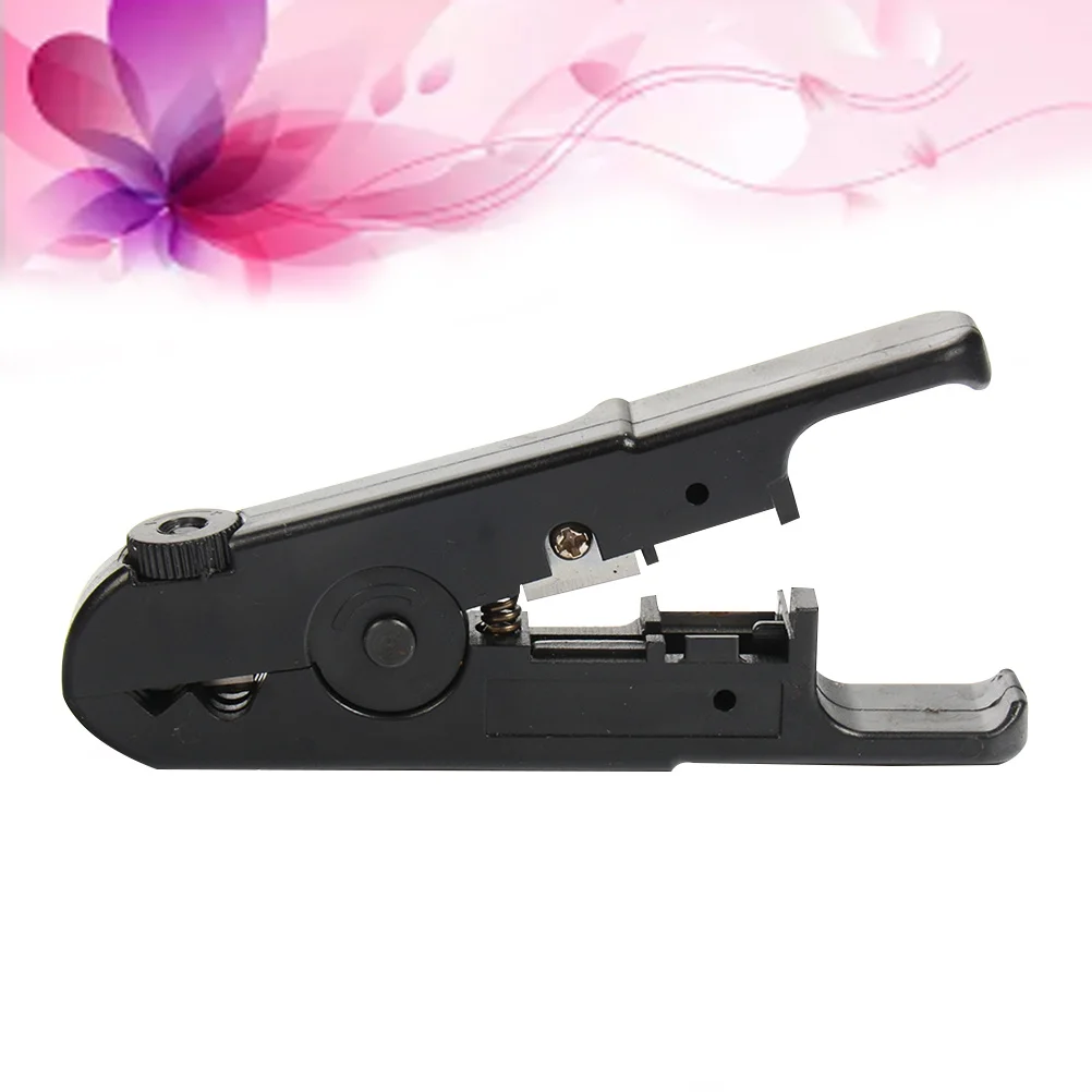 Coaxial Cable Stripping Pliers Black Adjustable Network Stripper Multi Functional Portable Easy Spring Loaded Wire Trimming Tool
Coaxial Cable Stripping Pliers Black Adjustable Network Stripper Multi Functional Portable Easy Spring Loaded Wire Trimming Tool