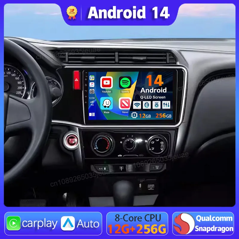 Android 14 Carplay Auto GPS For Honda CITY 2014 2015 2016 - 2019 Car Radio DSP Multimedia WIFI+4G Head Unit Stereo Player Video
Android 14 Carplay Auto GPS For Honda CITY 2014 2015 2016 - 2019 Car Radio DSP Multimedia WIFI+4G Head Unit Stereo Player Video