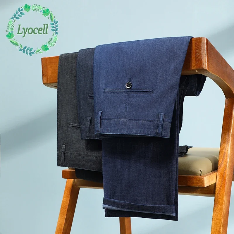 Good Quality Summer Men's Suit Jeans Business High Waist Straight Dad Formal Pants Dress Trousers Father's Day Plus Size 40 42
Good Quality Summer Men's Suit Jeans Business High Waist Straight Dad Formal Pants Dress Trousers Father's Day Plus Size 40 42