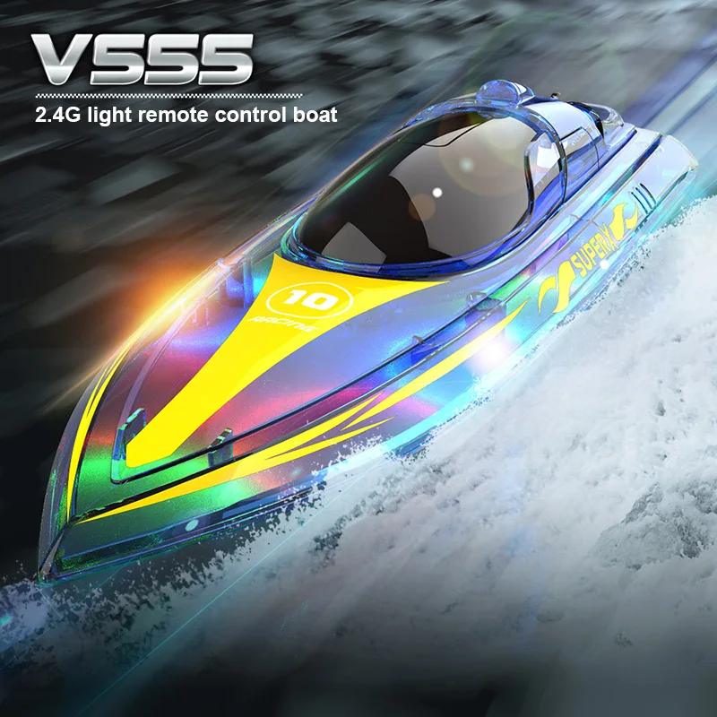 2.4G RC Boat Toy With LED Light RC Speedboat High Speed Racing Boat Waterproof Rechargeable Remote Control Ship for Children Boy
2.4G RC Boat Toy With LED Light RC Speedboat High Speed Racing Boat Waterproof Rechargeable Remote Control Ship for Children Boy