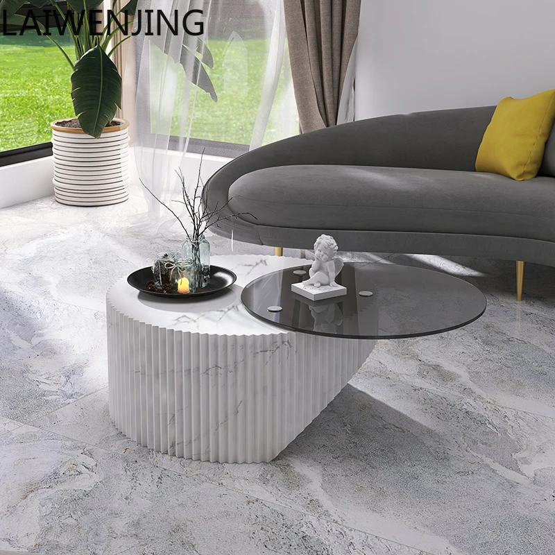 MJY small apartment light luxury tempered glass tea table round creative personalized coffee table
MJY small apartment light luxury tempered glass tea table round creative personalized coffee table