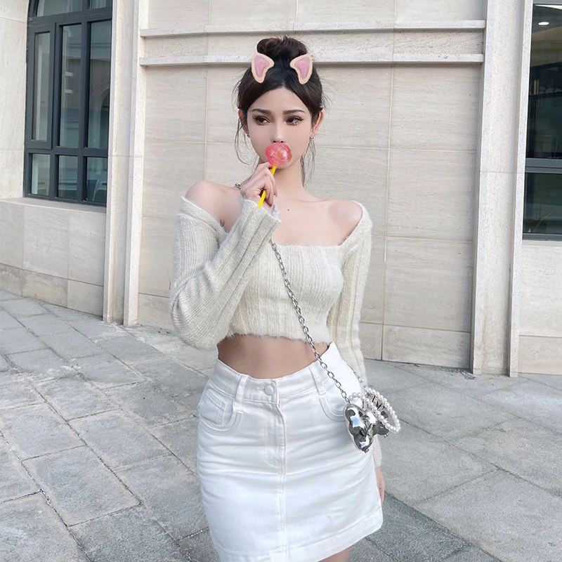 ChiclyNana Sli ort Вязаный свитер с открытыми плечами и длинными рукавами, квадратным воротником, модный базовый топ для женщин в стиле Spicy Girl
ChiclyNana Sli ort Вязаный свитер с открытыми плечами и длинными рукавами, квадратным воротником, модный базовый топ для женщин в стиле Spicy Girl