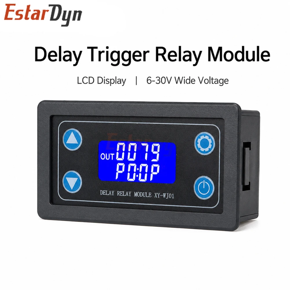 Estardyn XY-WJ01 DC 6-30V LCD Digital Time Delay Relay Module Programmable Timer Switch Trigger Cycle with Case
Estardyn XY-WJ01 DC 6-30V LCD Digital Time Delay Relay Module Programmable Timer Switch Trigger Cycle with Case