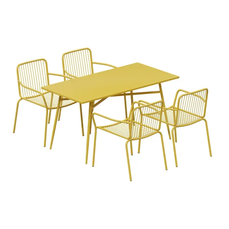 Industrial style courtyard outdoor dining table garden dining table wrought iron leisure chair outdoor terrace outdoor table
Industrial style courtyard outdoor dining table garden dining table wrought iron leisure chair outdoor terrace outdoor table