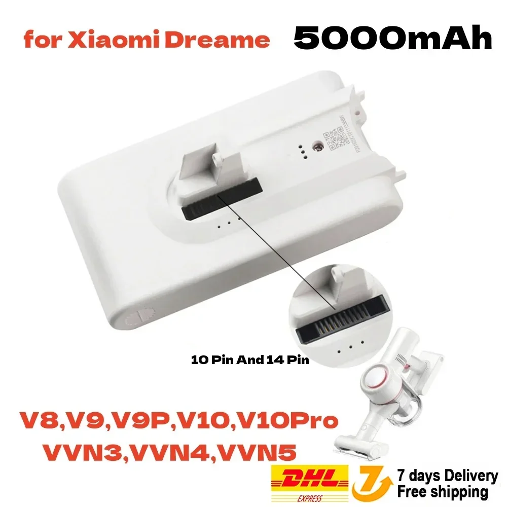 (5000mAh)Replacement Vacuum Cleaner -Spare Battery for Xiaomi Dreame V8,V9,V10,V10Pro,VVN3,VVN4,VVN5,XR Lithium Ion Battery
(5000mAh)Replacement Vacuum Cleaner -Spare Battery for Xiaomi Dreame V8,V9,V10,V10Pro,VVN3,VVN4,VVN5,XR Lithium Ion Battery