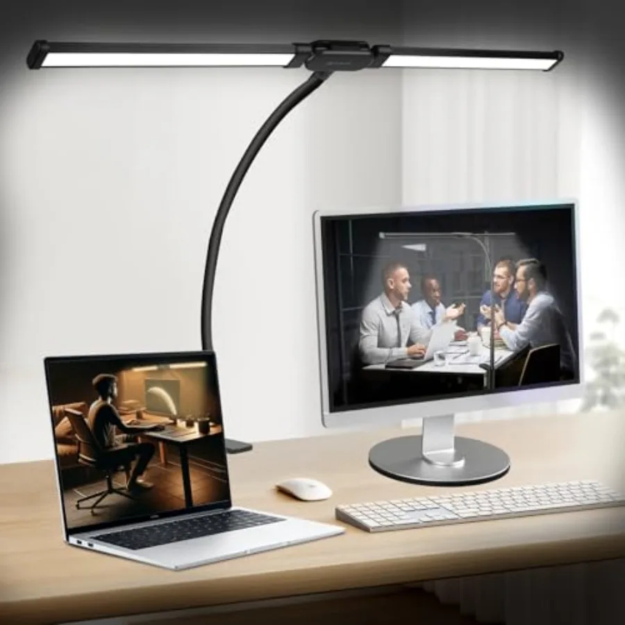 Led Desk Lamp for Home Office EyeCare Architect Light with Clamp Double Computer Monitor Table Clip Lamp 3 Color Mode 10 Level 
Led Desk Lamp for Home Office EyeCare Architect Light with Clamp Double Computer Monitor Table Clip Lamp 3 Color Mode 10 Level