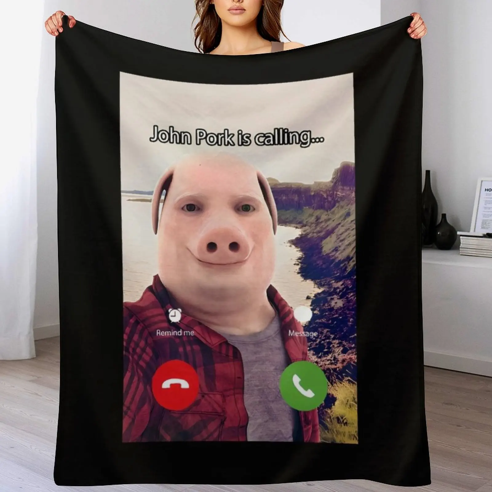 John Pork Throw Blanket Soft Breathable Blanket for Night Sleeping
John Pork Throw Blanket Soft Breathable Blanket for Night Sleeping