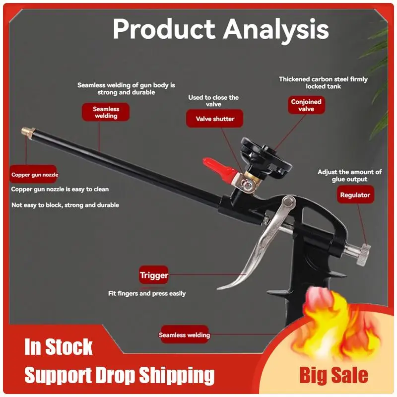 Seam Glue Gun With Switch Valve Spray Gun Foaming Agent No-Clean Spray Gun Foam Polyurethane Glue Gun For Home
Seam Glue Gun With Switch Valve Spray Gun Foaming Agent No-Clean Spray Gun Foam Polyurethane Glue Gun For Home