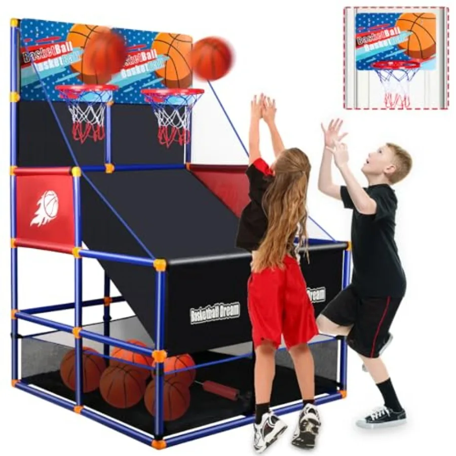 Arcade Basketball Game Set for,Boy Toys Basketball Hoop with 4-5 Balls for 3-12 Years Old, Adjustable Height w/Pump and Storage
Arcade Basketball Game Set for,Boy Toys Basketball Hoop with 4-5 Balls for 3-12 Years Old, Adjustable Height w/Pump and Storage
