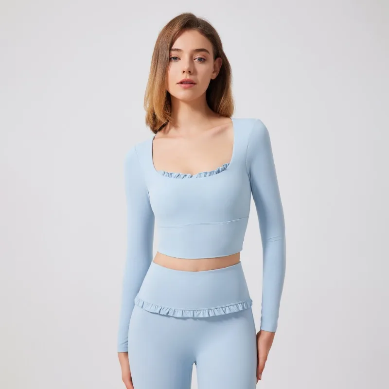 Women's Naked Feel Yoga Top Lotus Trim Long Sleeve Semi-Padded Sports Bra Breathable Slim-Fit Running Workout Fitness Shirt
Women's Naked Feel Yoga Top Lotus Trim Long Sleeve Semi-Padded Sports Bra Breathable Slim-Fit Running Workout Fitness Shirt