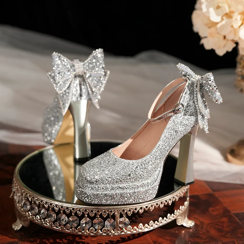 New womens shoes Bling Glitter High Heel Coarse Heel Waterproof Desk Word Strap Mary Janes Lolita Wedding Shoes High Heels pumps
New womens shoes Bling Glitter High Heel Coarse Heel Waterproof Desk Word Strap Mary Janes Lolita Wedding Shoes High Heels pumps