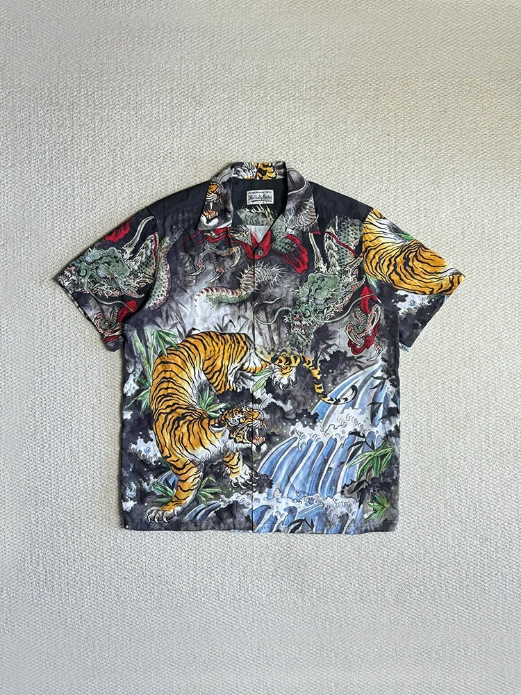 WAO MARIAxTIM LEHI 9SS Summer Casual Tiger Hawaii Dragon Tiger Print irt Loose Fit ort Sve Cuban Collar ex
WAO MARIAxTIM LEHI 9SS Summer Casual Tiger Hawaii Dragon Tiger Print irt Loose Fit ort Sve Cuban Collar ex