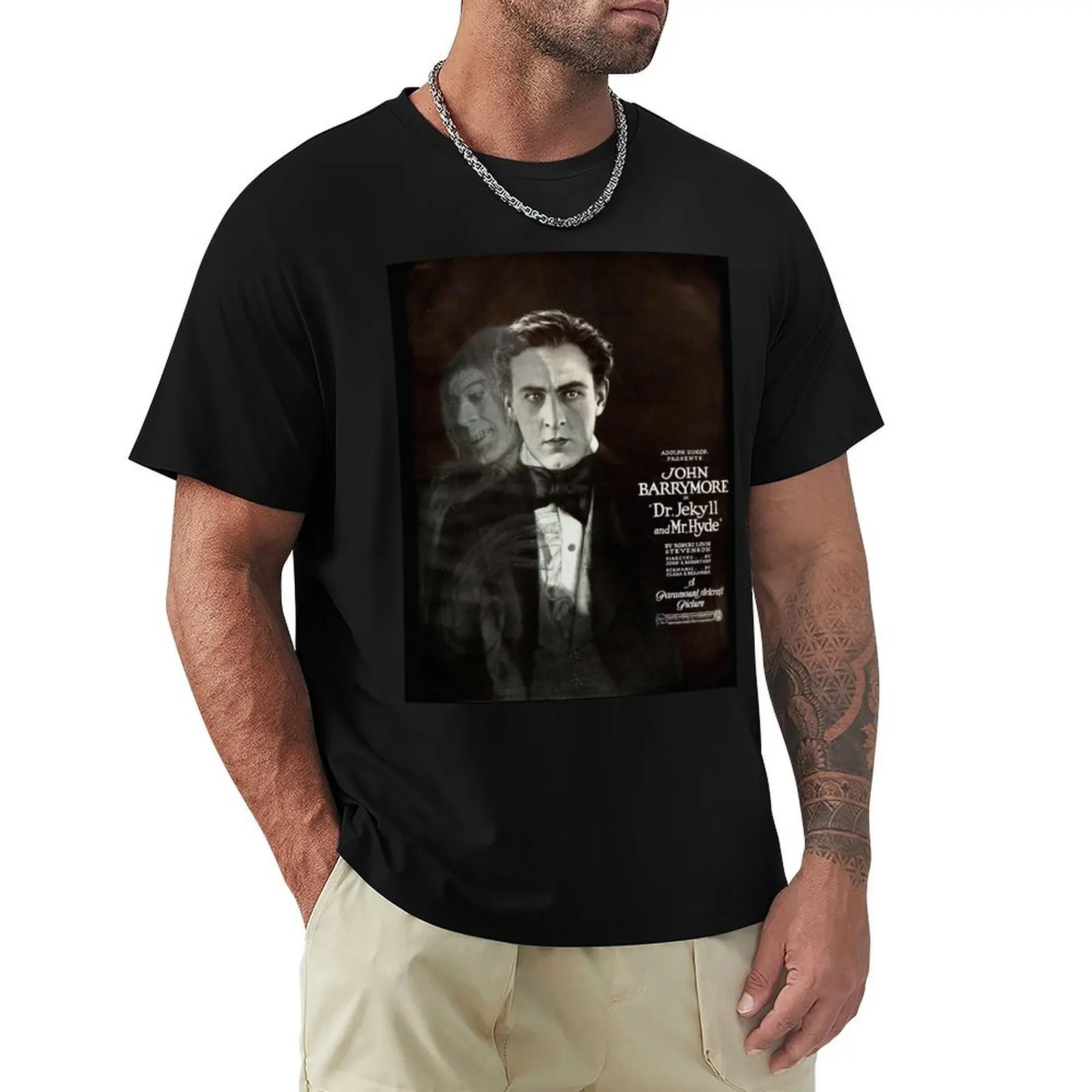Dr Jeckyll and Mr Hyde vintage poster T-Shirt Basic Casual Wear Short Sleeve Top
Dr Jeckyll and Mr Hyde vintage poster T-Shirt Basic Casual Wear Short Sleeve Top