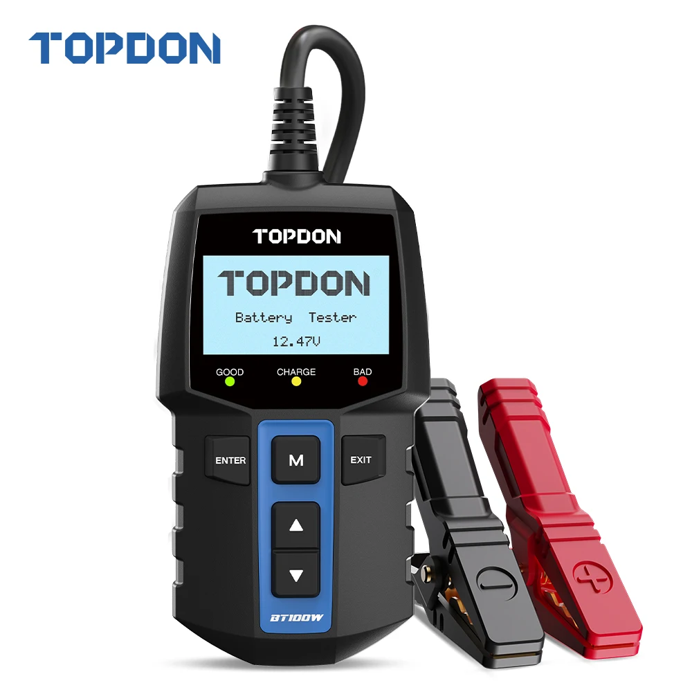 TOPDON BT100W Battery Tester 12V Charging Cranking Digital Test Tool for the Car Auto Battery Analyzer Vehicle
TOPDON BT100W Battery Tester 12V Charging Cranking Digital Test Tool for the Car Auto Battery Analyzer Vehicle