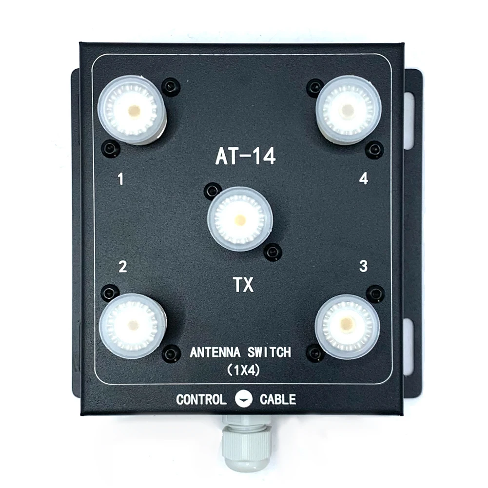 AT-14 4-Way Coax Remote Antenna Switch Convenient Switching Antenna Splitter Switch 1.8-60MHz RF Antenna Switch For 500W PEP
AT-14 4-Way Coax Remote Antenna Switch Convenient Switching Antenna Splitter Switch 1.8-60MHz RF Antenna Switch For 500W PEP