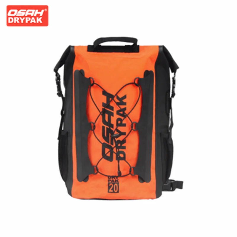 OSAH Orange Motorcycle Bag 20L Large Capacity Multifunctional Outdoor Waterproof Backpack Travel Riding Gears Pack Accessories