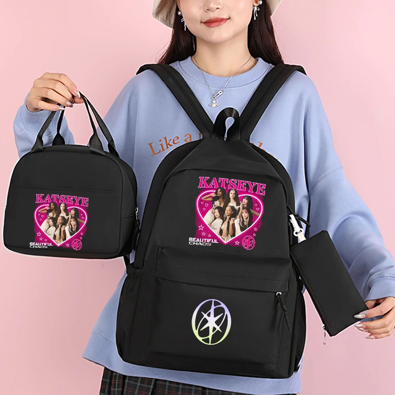 Large Capacity Katseye Graphic Backpack Combo Rucksack Mochilas Student School Bag with Lunch Bag Pencil Case for Boys Girls
Large Capacity Katseye Graphic Backpack Combo Rucksack Mochilas Student School Bag with Lunch Bag Pencil Case for Boys Girls