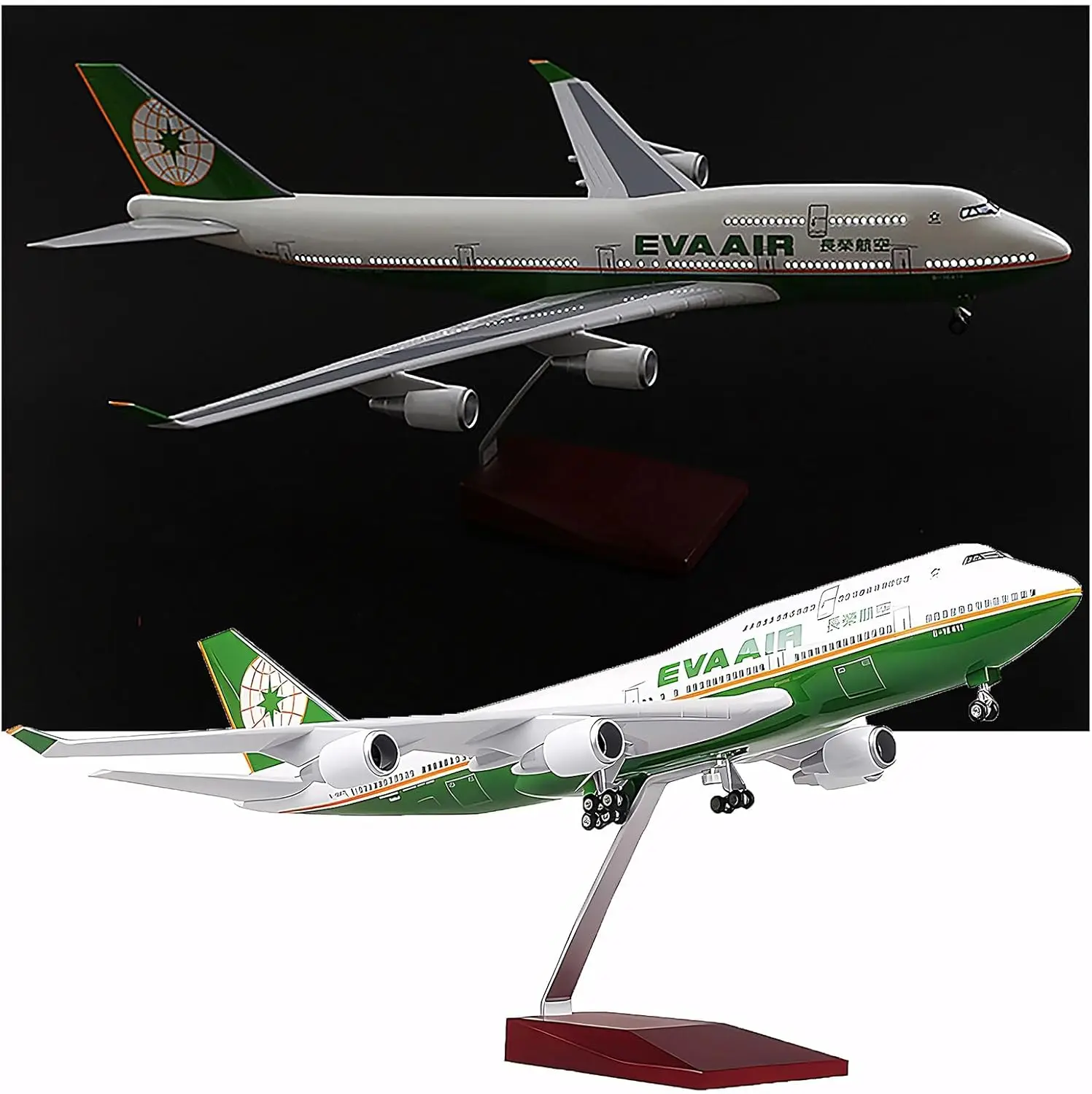 47CM 1:150 Scale Plane EVA Airlines B747 with LED Light(Touch or Sound Control) Decoration Collectible for Aviation Enthusiast
47CM 1:150 Scale Plane EVA Airlines B747 with LED Light(Touch or Sound Control) Decoration Collectible for Aviation Enthusiast