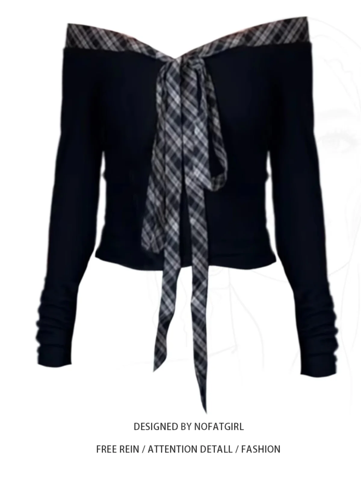 plus Size Women's Sweet Spicy V-Neck One-Shoulder Plaid Long Sleeve T-Shirt Autumn Design Slimming Top Korean Style Commute
plus Size Women's Sweet Spicy V-Neck One-Shoulder Plaid Long Sleeve T-Shirt Autumn Design Slimming Top Korean Style Commute