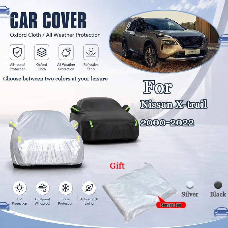 For Nissan X-trail 2000-2022 All Weather Oxford Car Cover Uv Snow Dustproof Reflective Strip Outdoor Protection Black and Silver
For Nissan X-trail 2000-2022 All Weather Oxford Car Cover Uv Snow Dustproof Reflective Strip Outdoor Protection Black and Silver