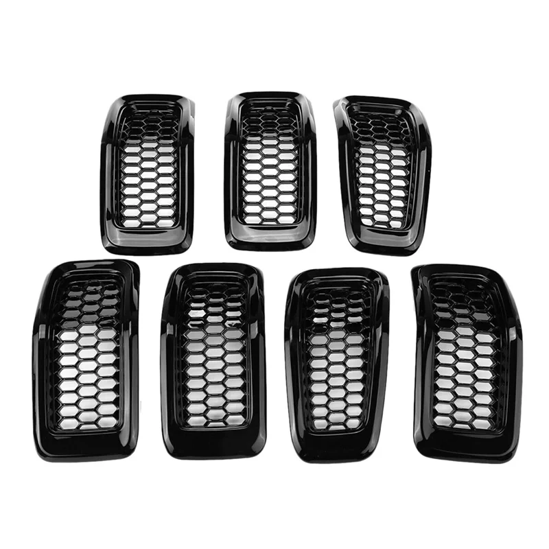 Classy-7PCS Car Front Bumper Central Grill Cover Trim Mesh Honeycomb Racing Grilles Replacement For Jeep Cherokee 2014-2018(Blac
Classy-7PCS Car Front Bumper Central Grill Cover Trim Mesh Honeycomb Racing Grilles Replacement For Jeep Cherokee 2014-2018(Blac
