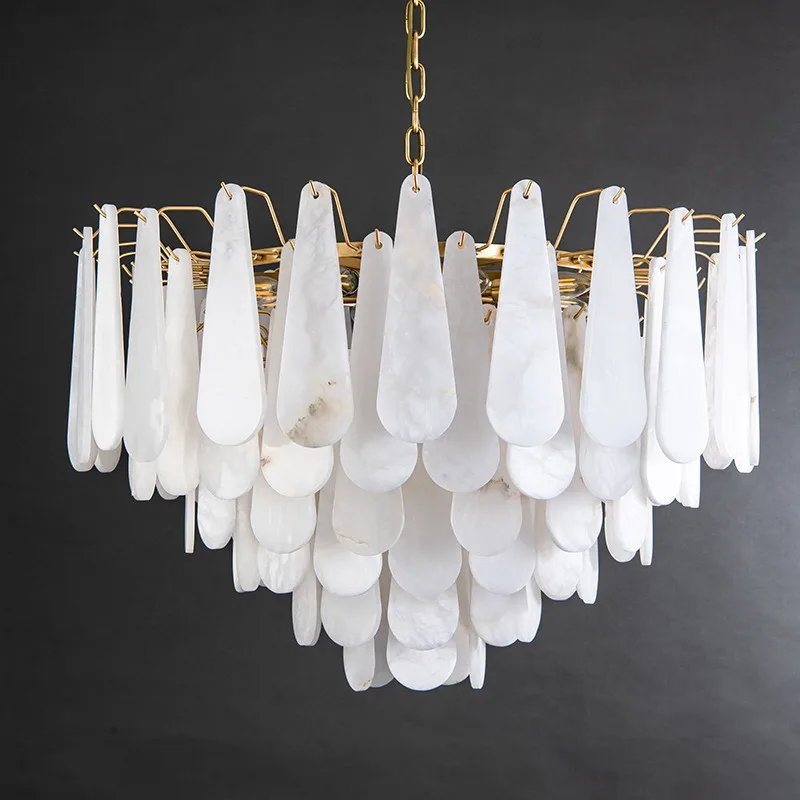 All copper Spanish marble living room chandelier modern simple light luxury new bedroom study restaurant designer lamp
All copper Spanish marble living room chandelier modern simple light luxury new bedroom study restaurant designer lamp