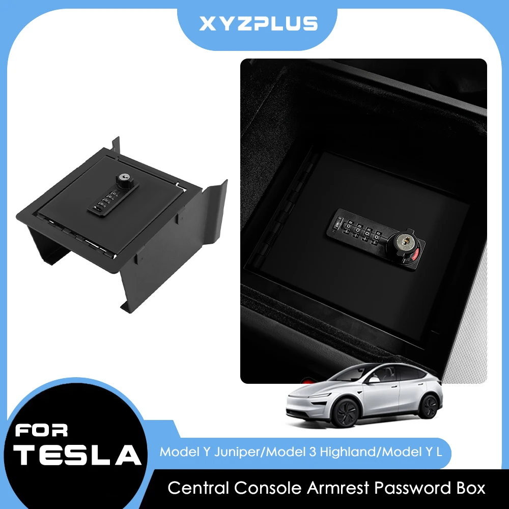 For Tesla Model Y Juniper Center Console Safe Lock Box Lockbox with 4 Digit Combo Code Lock For Model 3 Highland Model Y L 2025
For Tesla Model Y Juniper Center Console Safe Lock Box Lockbox with 4 Digit Combo Code Lock For Model 3 Highland Model Y L 2025