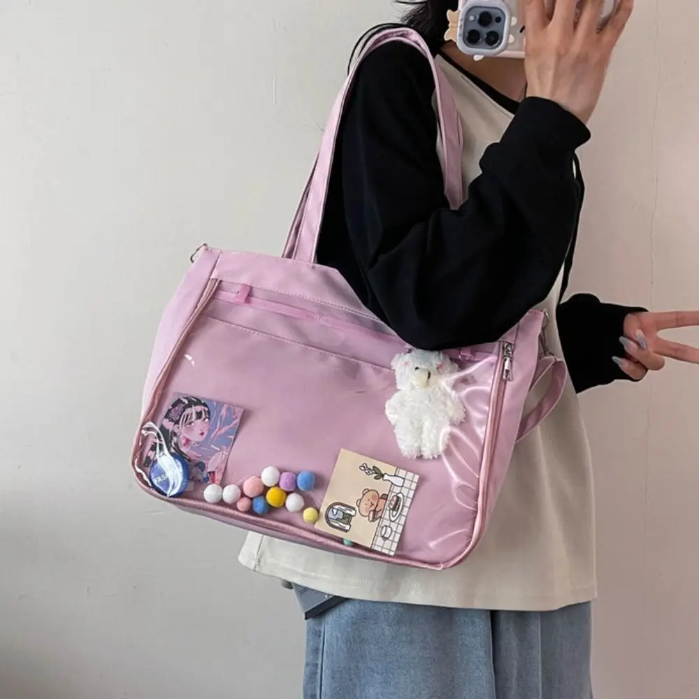 Portable Japanese Style Transparent Itabag Pvc Casual JK Shoulder Bag Harajuku Badge Display Lolita Handbag Daily
Portable Japanese Style Transparent Itabag Pvc Casual JK Shoulder Bag Harajuku Badge Display Lolita Handbag Daily