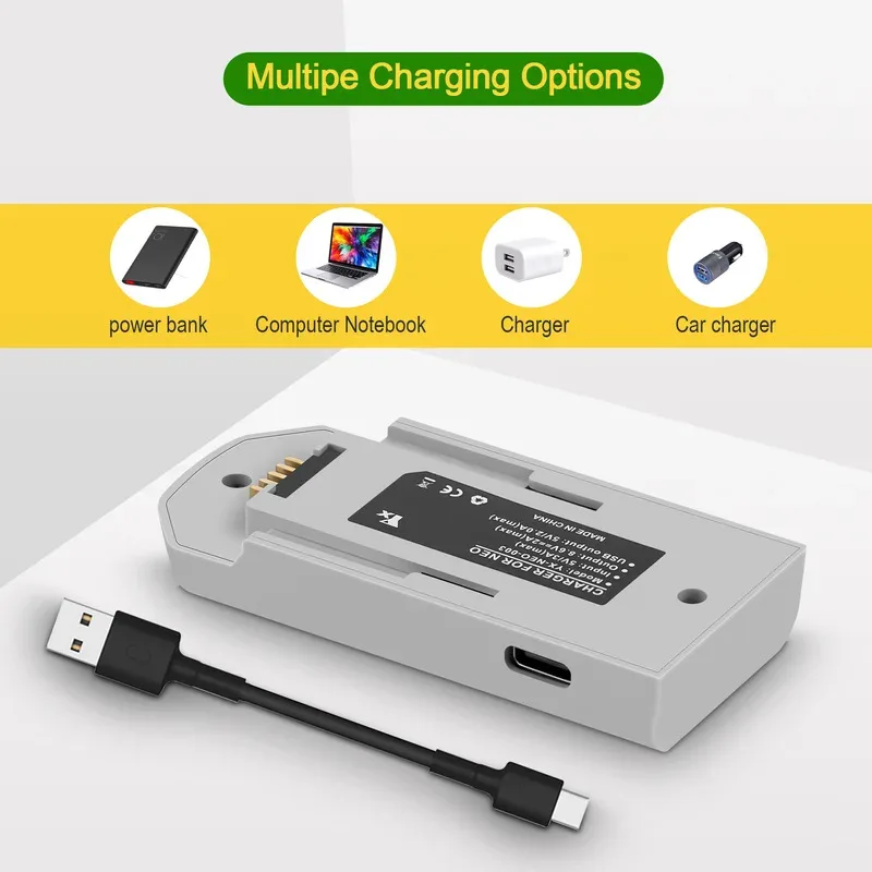 Двунаправленное USB-зарядное устройство для быстрой зарядки дрона DJI NEO с аксессуарами для кабеля TYPE C
Двунаправленное USB-зарядное устройство для быстрой зарядки дрона DJI NEO с аксессуарами для кабеля TYPE C