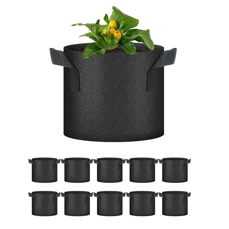 A67P-Plant Grow Bags 5 Gallon Tomato Planter Pots 6-Pack With Handles,Non Woven Fabric Gardening Planter For Vegetable
A67P-Plant Grow Bags 5 Gallon Tomato Planter Pots 6-Pack With Handles,Non Woven Fabric Gardening Planter For Vegetable