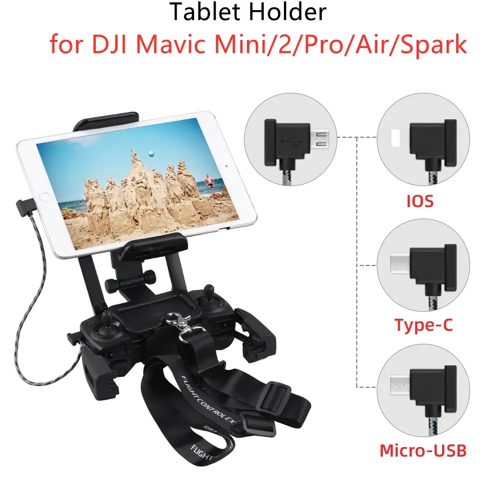 Mavic Mini/2/Pro/Air/Spark Drone Tablet Holder Bracket Mount Stand Neck Lanyard Strap Stent for iPad Drone Accessories
Mavic Mini/2/Pro/Air/Spark Drone Tablet Holder Bracket Mount Stand Neck Lanyard Strap Stent for iPad Drone Accessories