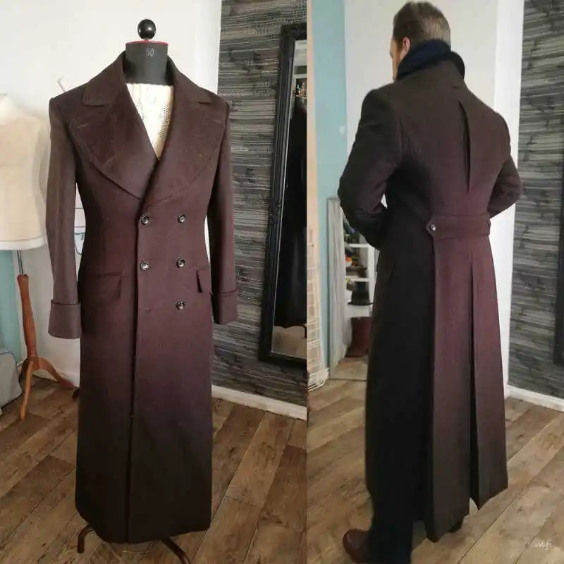 Винтажное полушерстяное мужское длинное пальто, двубортная куртка с остроконечными лацканами, пиджаки, зимнее уличное цельное пальто по индивидуальному заказу
Винтажное полушерстяное мужское длинное пальто, двубортная куртка с остроконечными лацканами, пиджаки, зимнее уличное цельное пальто по индивидуальному заказу