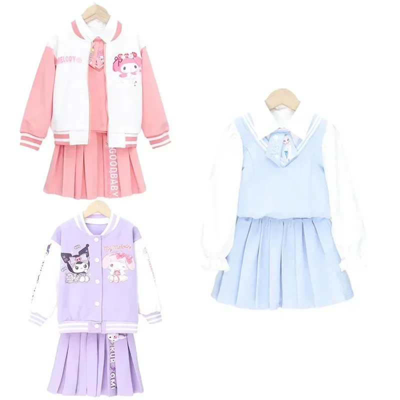 Sanrios милый Kuromi My Melody Cinnamoroll детская модная повседневная бейсбольная куртка JK юбка кавайный набор униформы в стиле Академии
Sanrios милый Kuromi My Melody Cinnamoroll детская модная повседневная бейсбольная куртка JK юбка кавайный набор униформы в стиле Академии