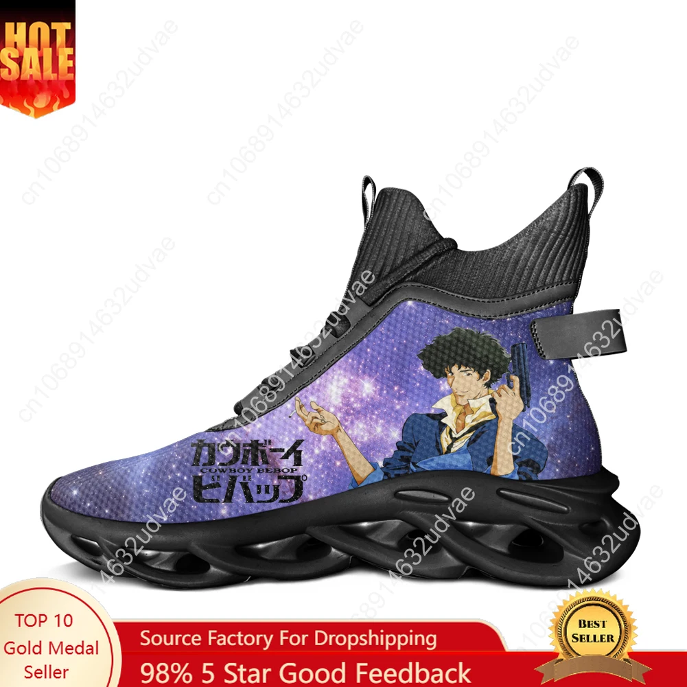 C-Cowboy Bebop High Top Flats Sneakers Mens Womens Sports Running Shoes High Quality Sneaker Lace Up Mesh Footwear Custom Shoe
C-Cowboy Bebop High Top Flats Sneakers Mens Womens Sports Running Shoes High Quality Sneaker Lace Up Mesh Footwear Custom Shoe