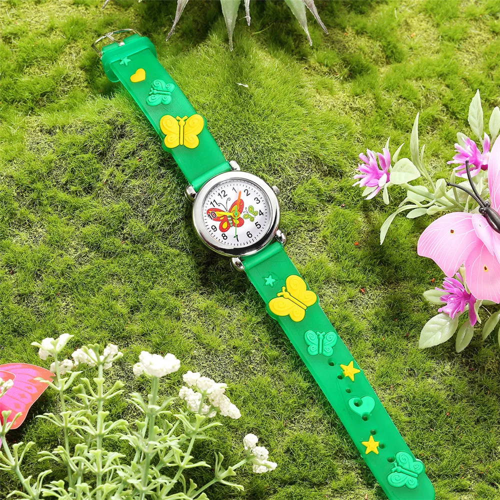 3D Butterfly Printed Children Watch Soft Silicone Popular Pink Wristwatch 4 Colors
3D Butterfly Printed Children Watch Soft Silicone Popular Pink Wristwatch 4 Colors