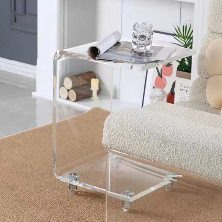 !@Modern Clear Rolling Acrylic C-Shaped End Table Sofa Side Table for Home or Hotel Dining Room Furniture
!@Modern Clear Rolling Acrylic C-Shaped End Table Sofa Side Table for Home or Hotel Dining Room Furniture